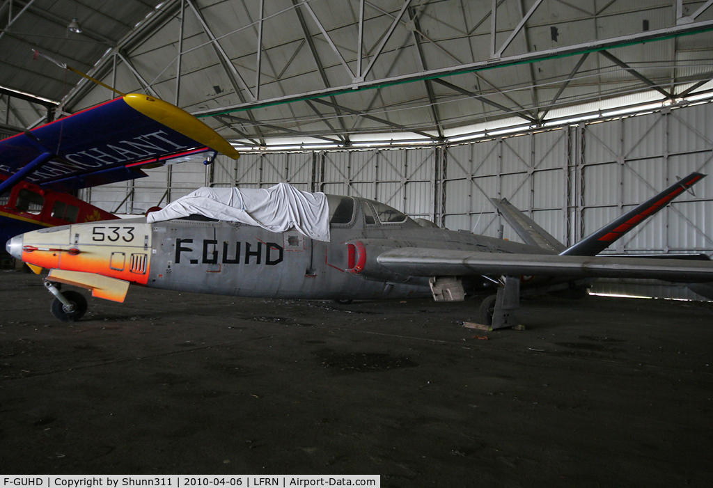 F-GUHD, Fouga CM-170 Magister C/N 533, Stored into a hangar...