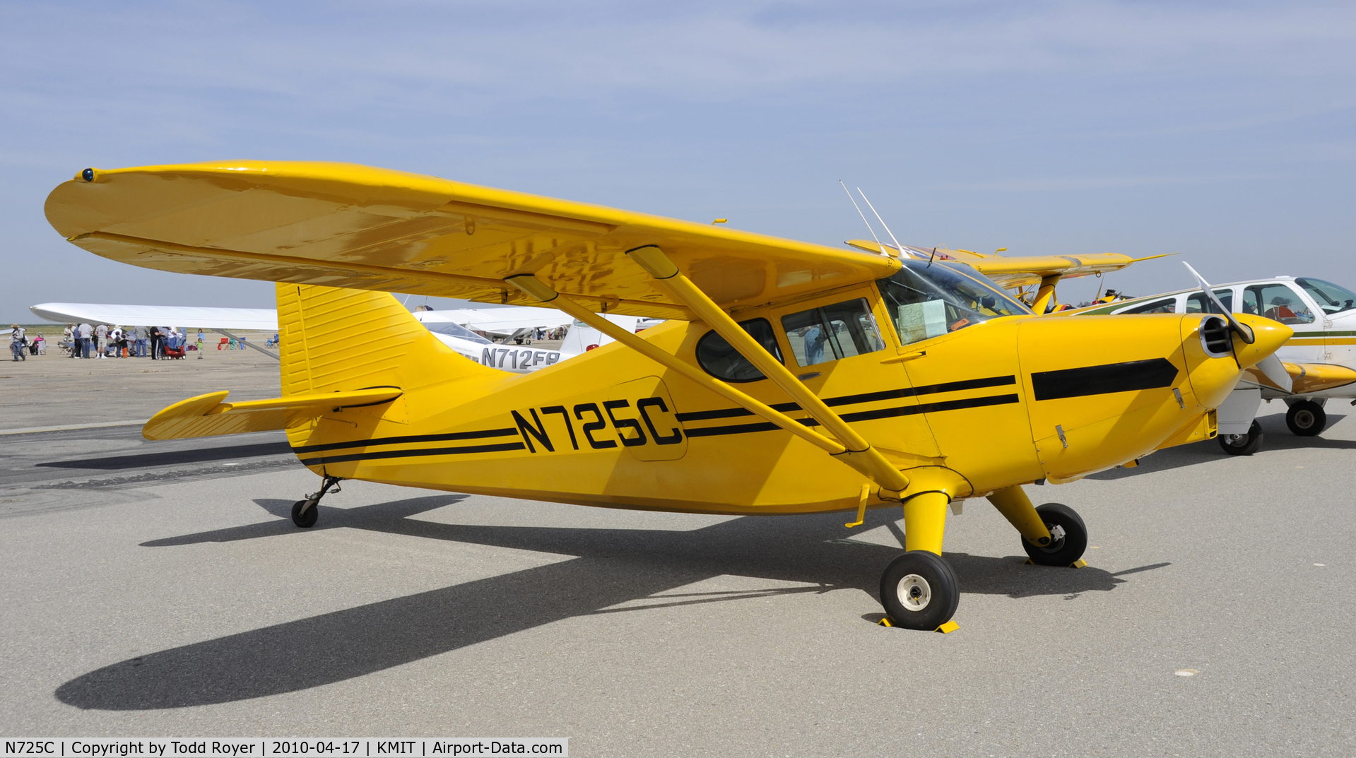 N725C, 1947 Stinson 108-3 Voyager C/N 108-3725, Minter Field fly in 2010