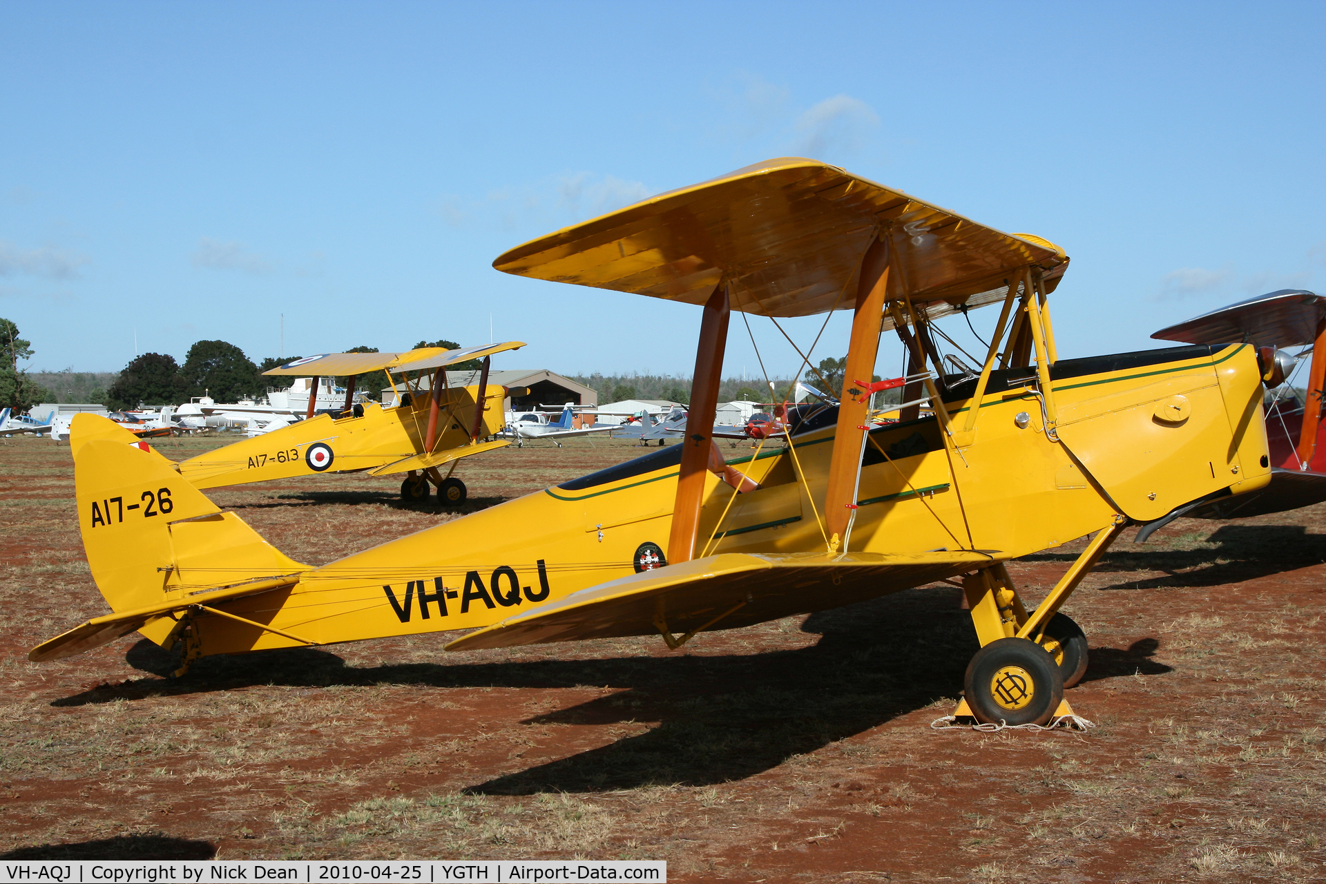 VH-AQJ, 1940 De Havilland Australia DH-82A Tiger Moth C/N DHA23, YGTH