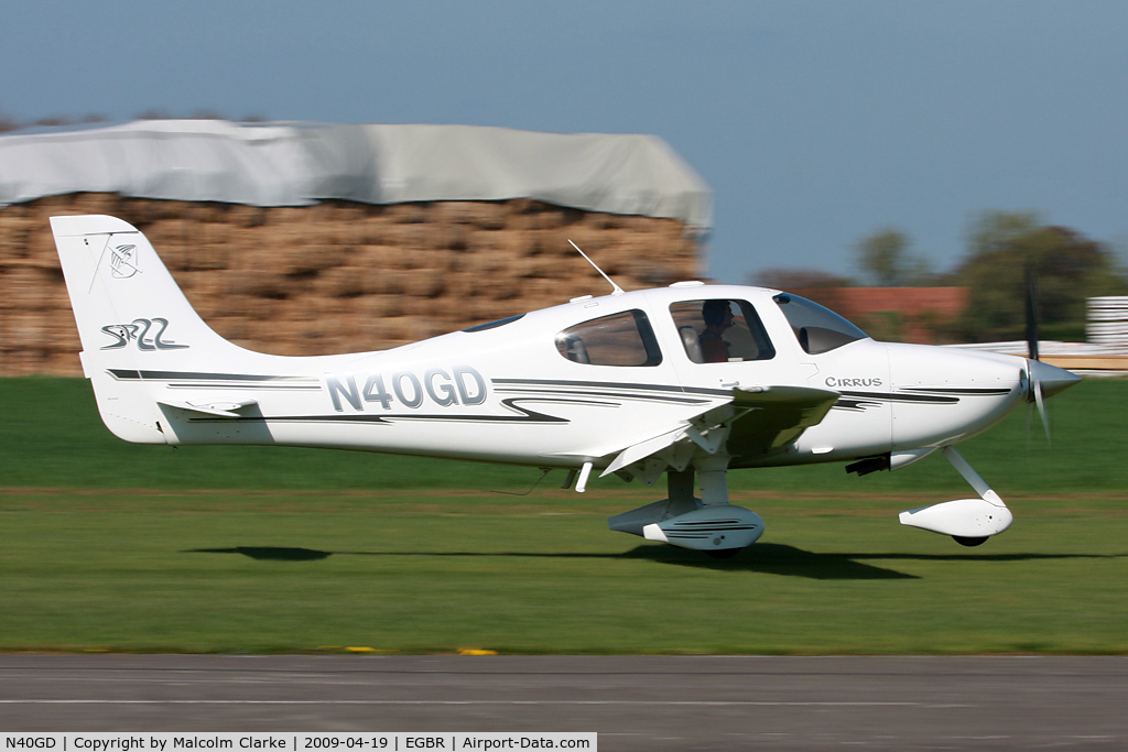 N40GD, 2003 Cirrus SR22 C/N 0473, Cirrus SR-22. At the 2009 John McLean Trophy aerobatic competition.