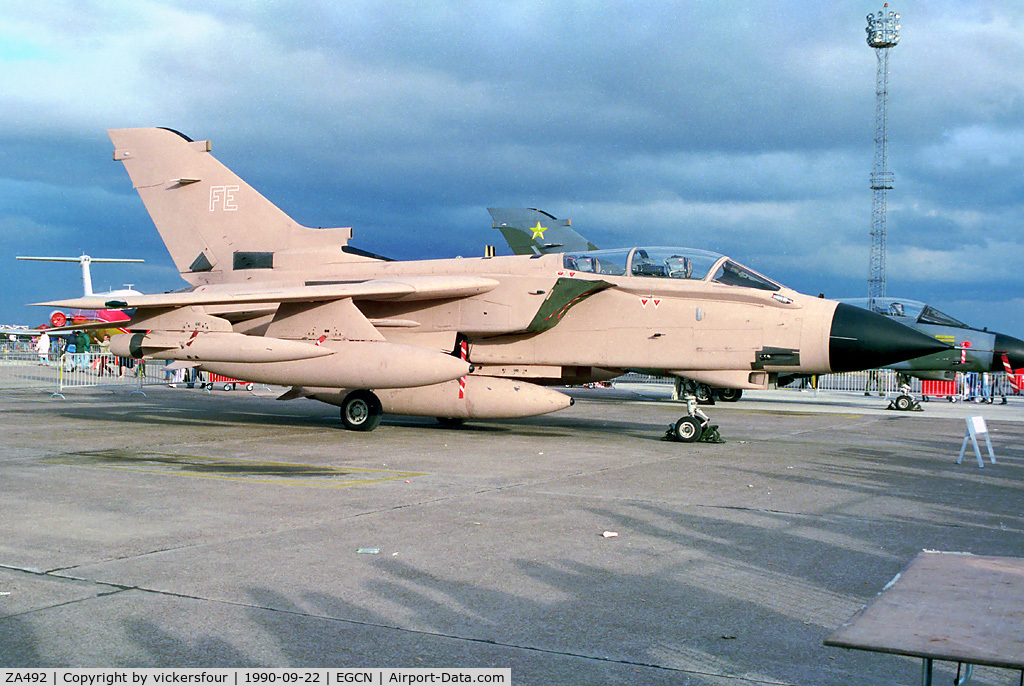 ZA492, 1983 Panavia Tornado GR.1B C/N 310/BS108/3144, Royal Air Force Tornado GR1 (c/n BS108). Operated by 16 Squadron, coded 'FE'.