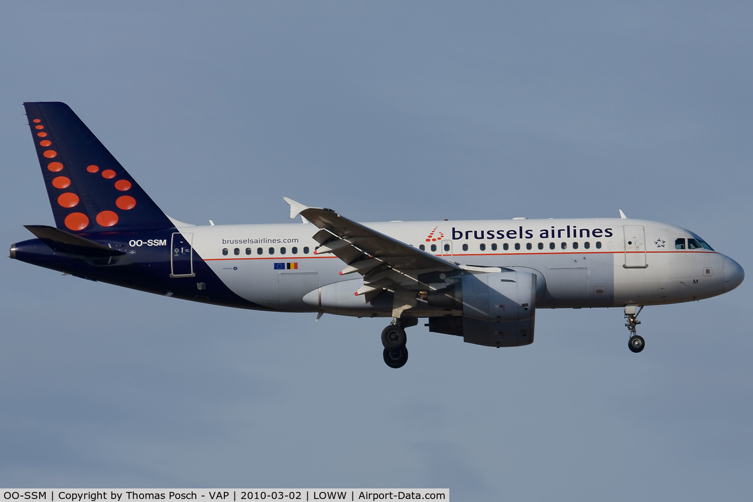 OO-SSM, 2000 Airbus A319-112 C/N 1388, Brussels Airlines