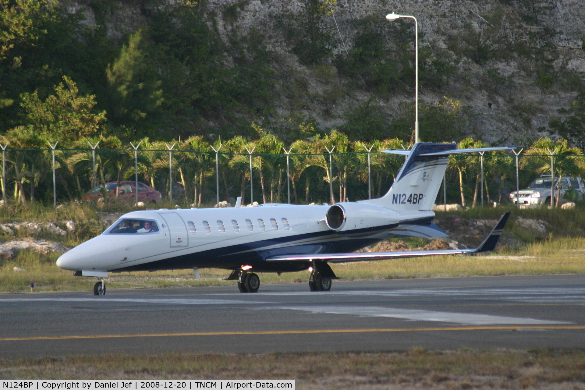 N124BP, 2000 Learjet 45 C/N 113, N124BP taxing into position for take off at runway 10 TNCM