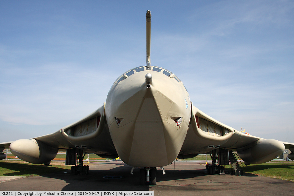 XL231, 1962 Handley Page Victor K.2 C/N HP80/76, Handley Page Victor K2 (HP-80). 'Lusty Lindy' in 2010, preserved at the Yorkshire Air Museum, Elvington.