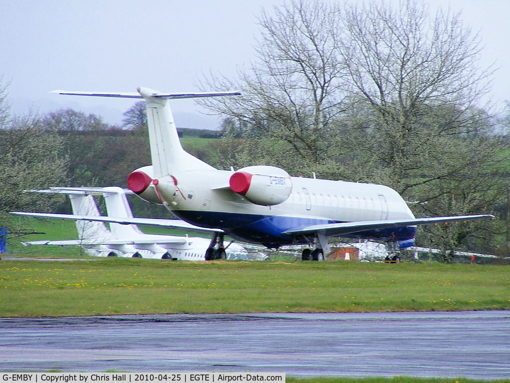 G-EMBY, 2002 Embraer EMB-145EU (ERJ-145EU) C/N 145617, in storage at Exeter Airport