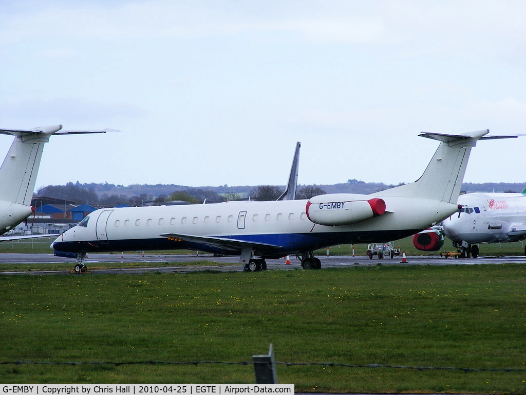 G-EMBY, 2002 Embraer EMB-145EU (ERJ-145EU) C/N 145617, in storage at Exeter Airport