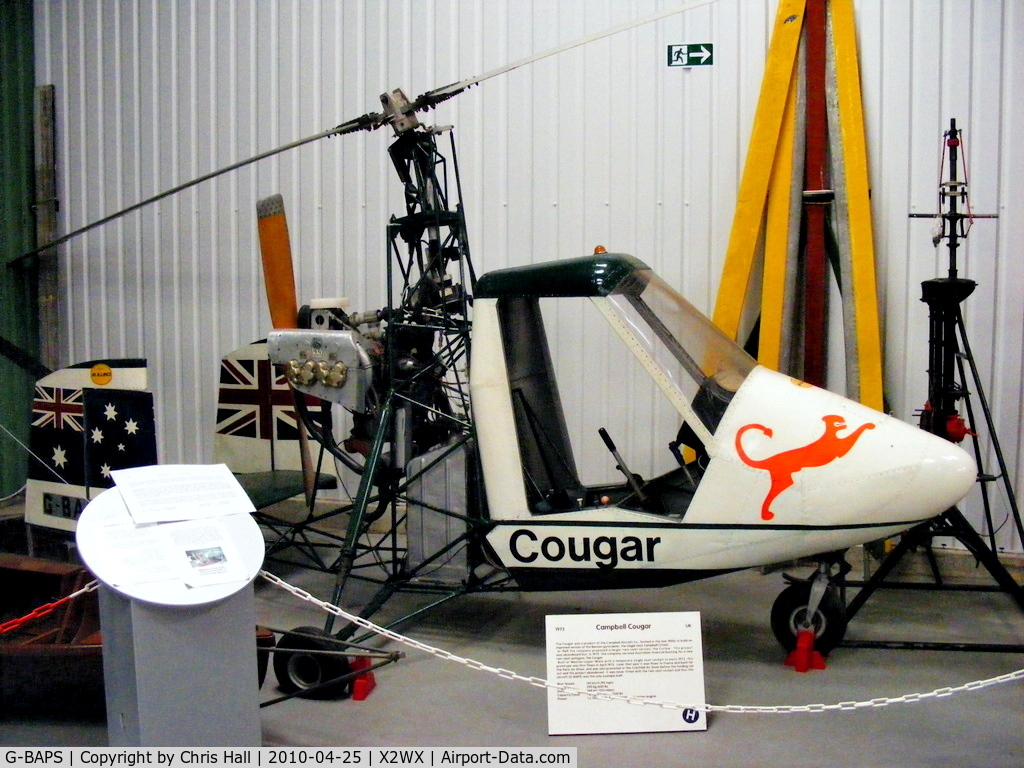 G-BAPS, 1973 Campbell Cougar C/N CA-6000, at The Helicopter Museum, Weston-super-Mare