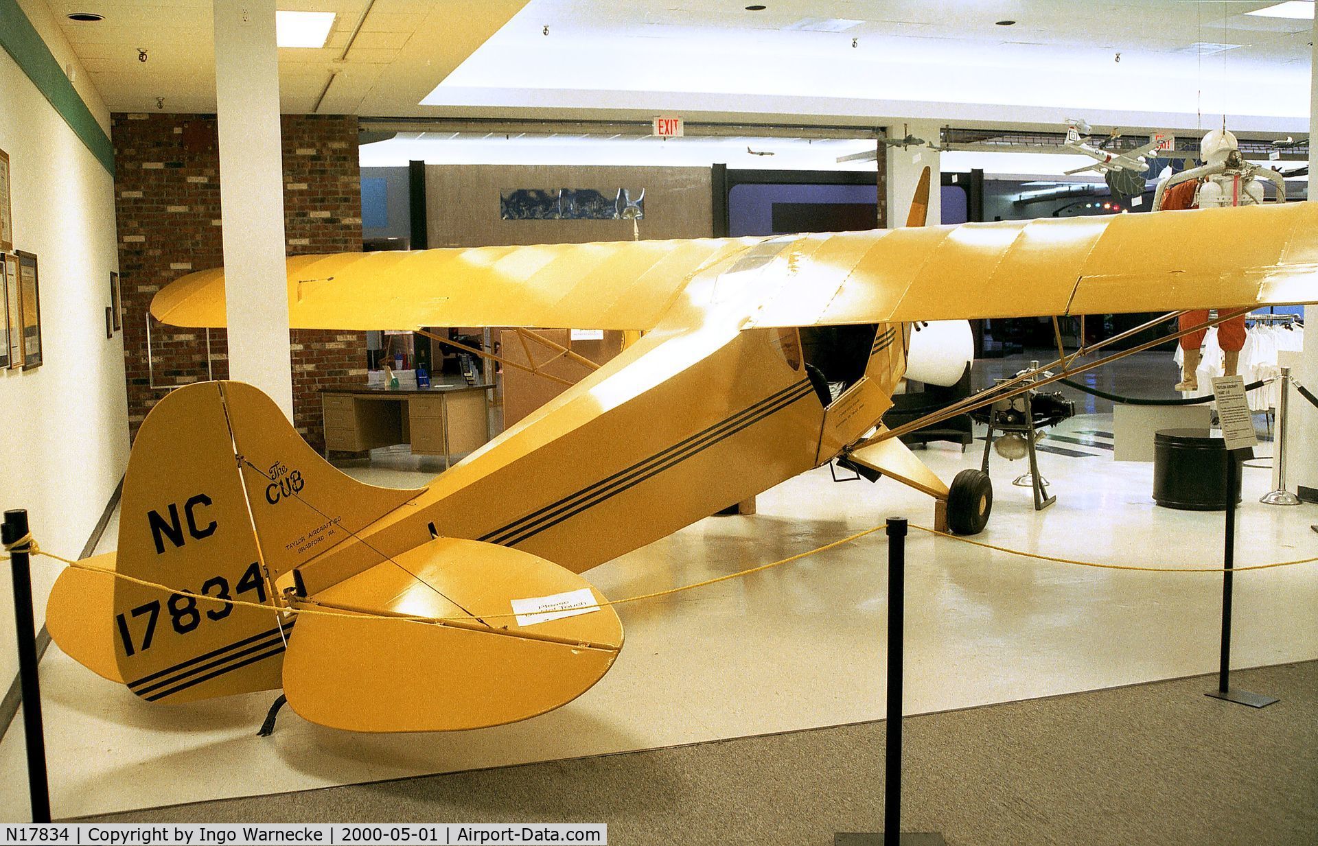 N17834, Piper J-2 C/N 1269, Piper J2 Cub at the Niagara Aerospace Museum, Niagara Falls NY