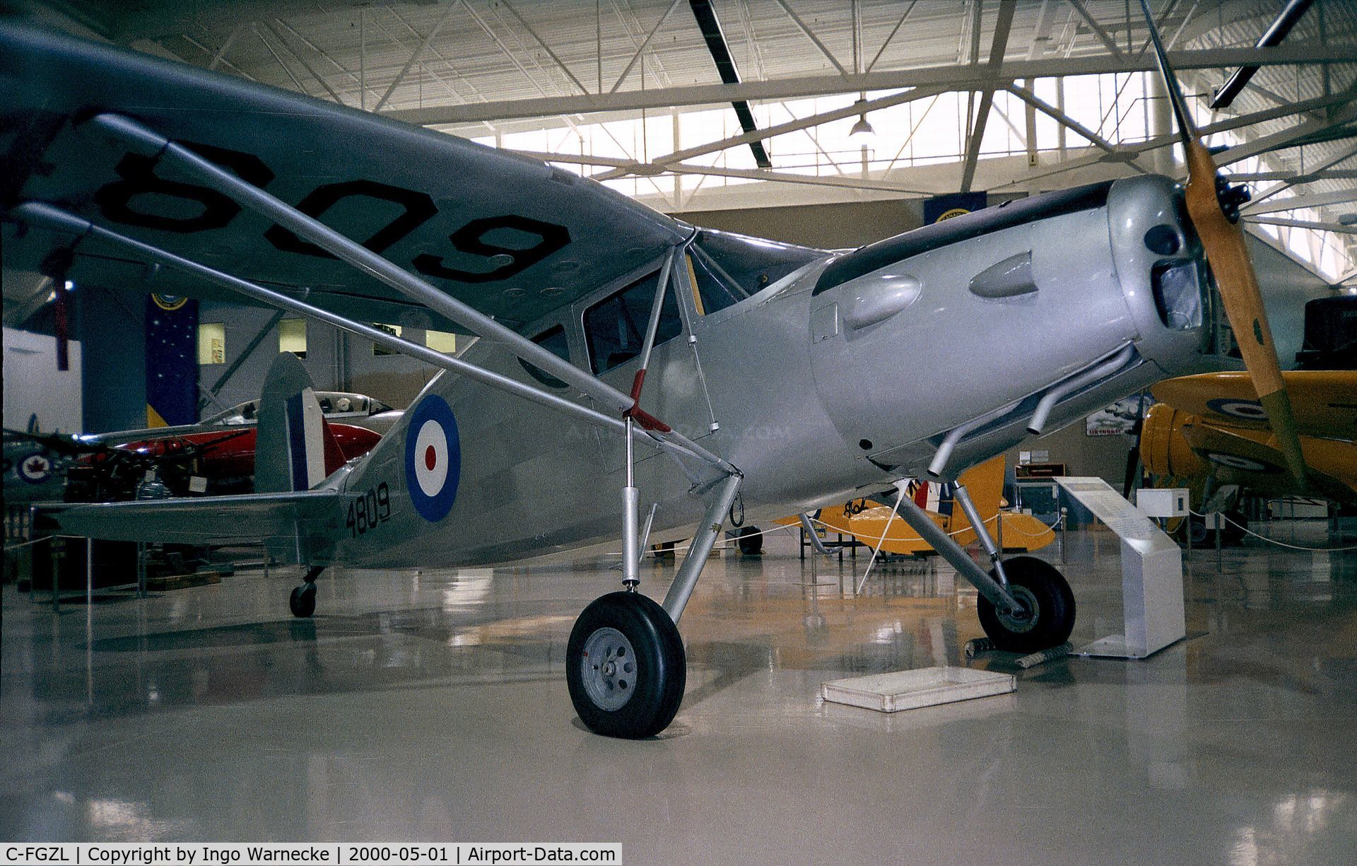 C-FGZL, 1946 Fairchild 24R-46 C/N R46-250, at the Canadian Warplane Heritage Museum, Hamilton Ontario