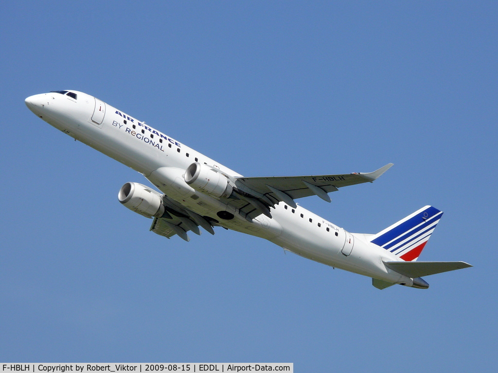 F-HBLH, 2009 Embraer 190LR (ERJ-190-100LR) C/N 19000266, Air France Regional; Embraer ERJ-190