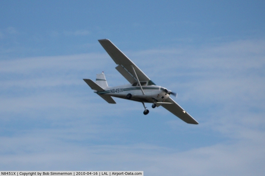 N8451X, 1961 Cessna 172C C/N 17248951, Arriving at Lakeland, FL during Sun N Fun 2010.