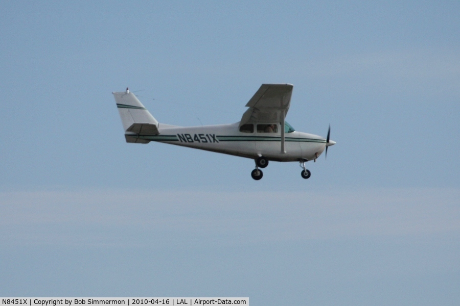 N8451X, 1961 Cessna 172C C/N 17248951, Arriving at Lakeland, FL during Sun N Fun 2010.