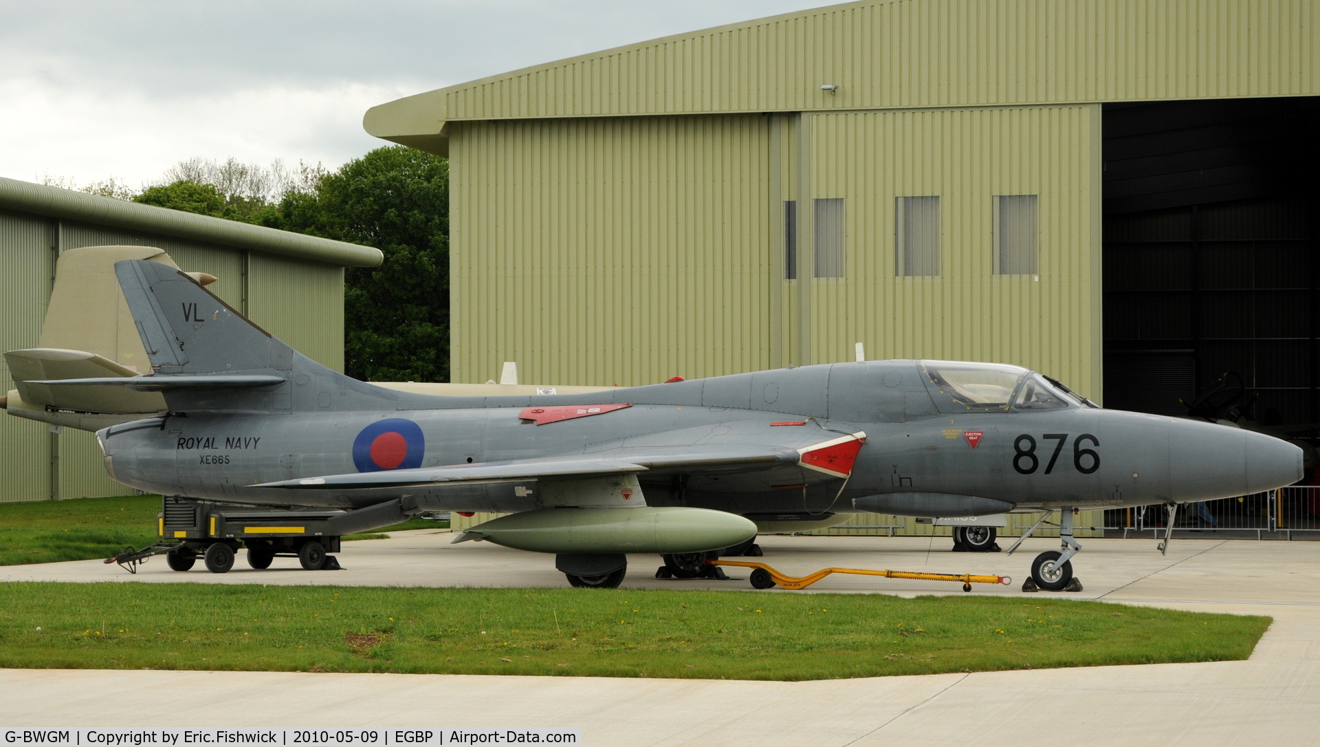 G-BWGM, 1955 Hawker Hunter T.8C C/N HABL-003008, XE665 at Kemble Airport (Great Vintage Flying Weekend - May 2010)