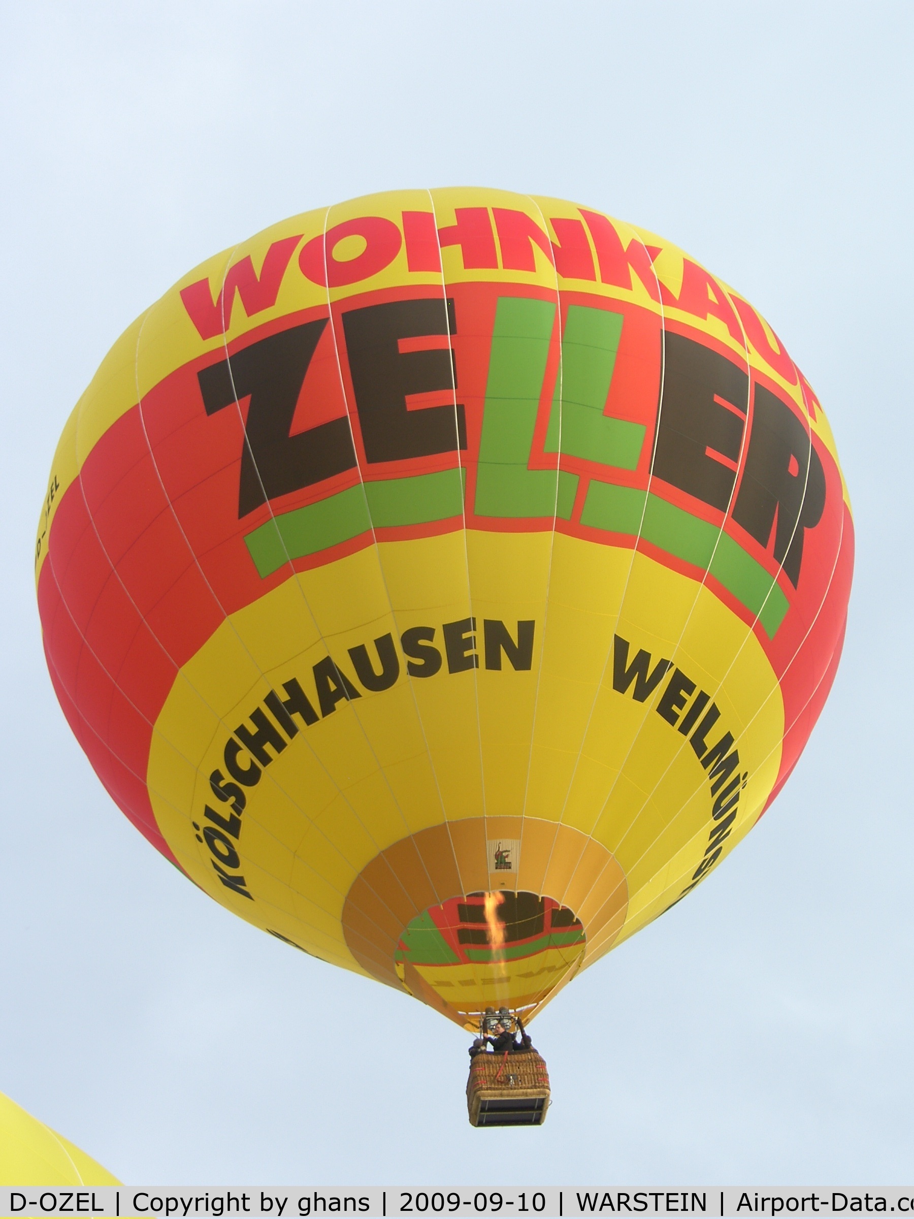 D-OZEL, 2002 Schroeder Fire Balloons G.34/24 C/N 1012, Zeller Wohnkauf