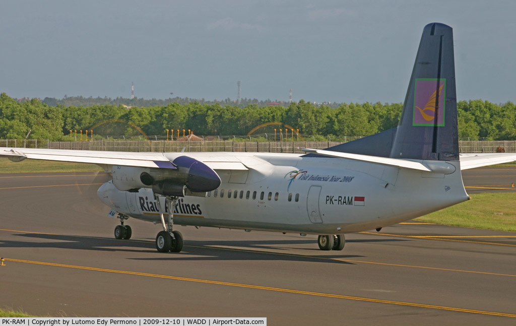 PK-RAM, 1993 Fokker 50 C/N 20272, Riau Airlines