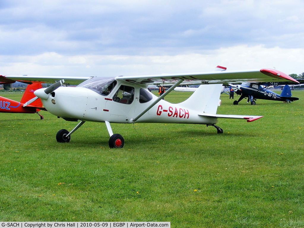 G-SACH, 2002 Stoddard-Hamilton Glastar C/N PFA 295-13088, at the Great Vintage Flying Weekend