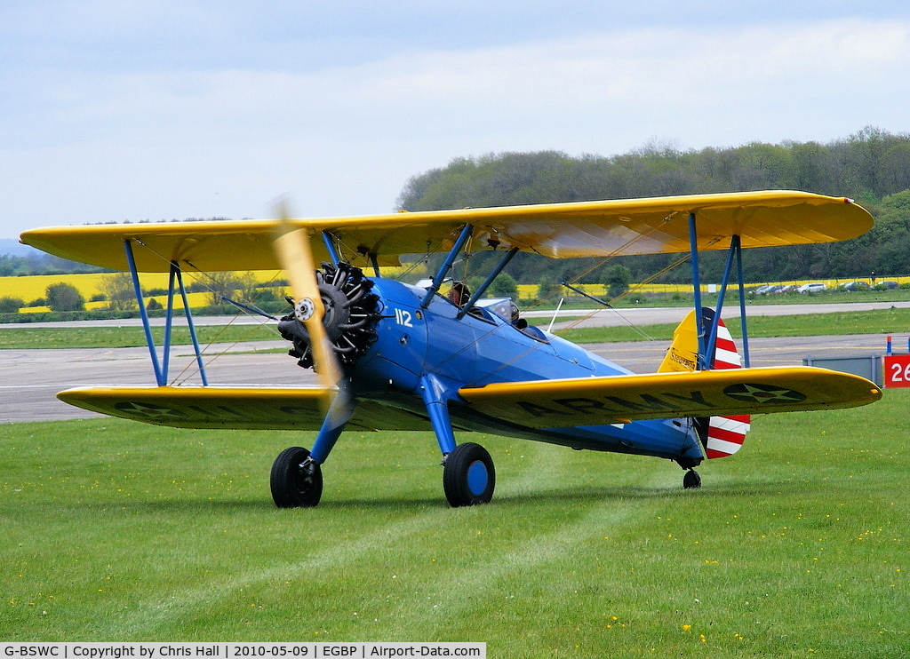 G-BSWC, 1944 Boeing E75 C/N 75-5560, at the Great Vintage Flying Weekend