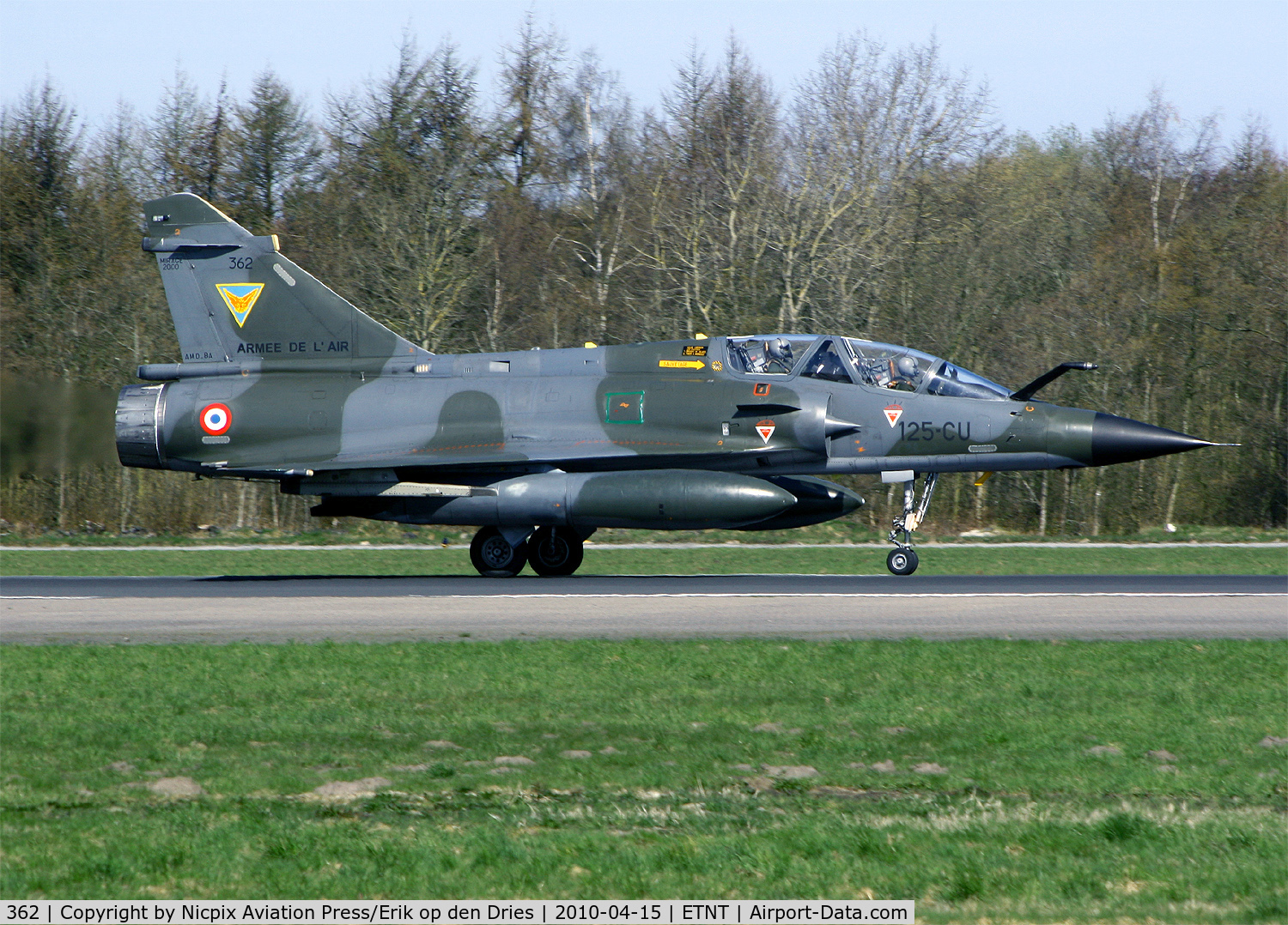 362, Dassault Mirage 2000N C/N 347, French AF Mirage-2000N bomber on GCA roll-out at Wittmundhafen AB, Germany, after another succesful Brilliant Arden 2010 mission.