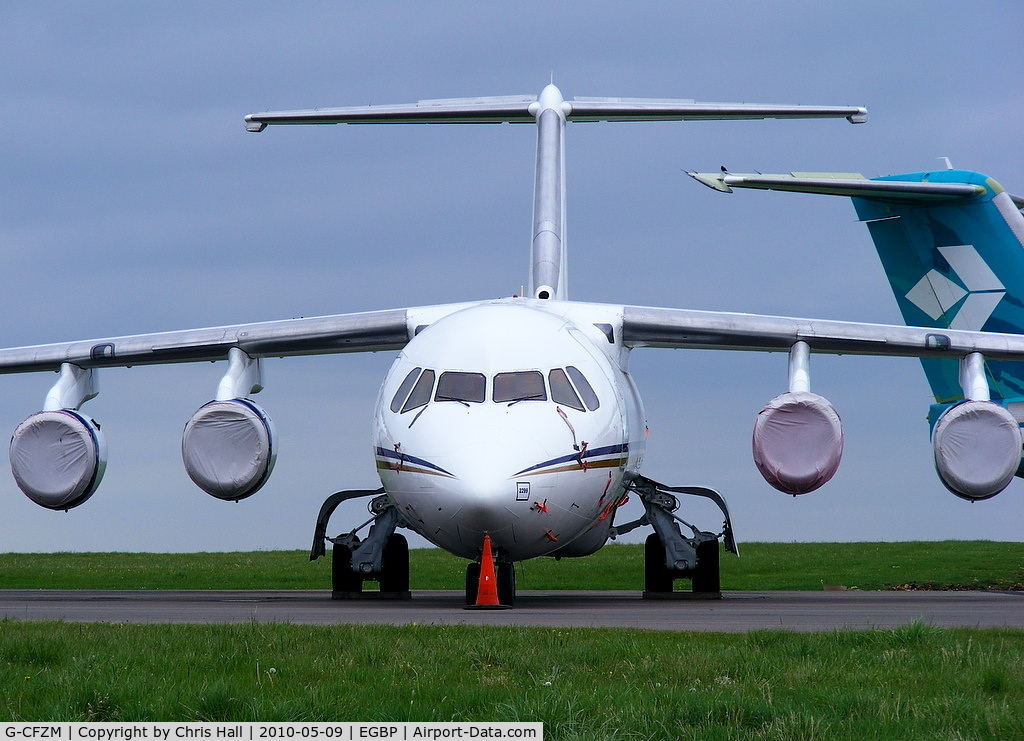 G-CFZM, 1996 British Aerospace Avro 146-RJ85 C/N E2299, in storage at Kemble