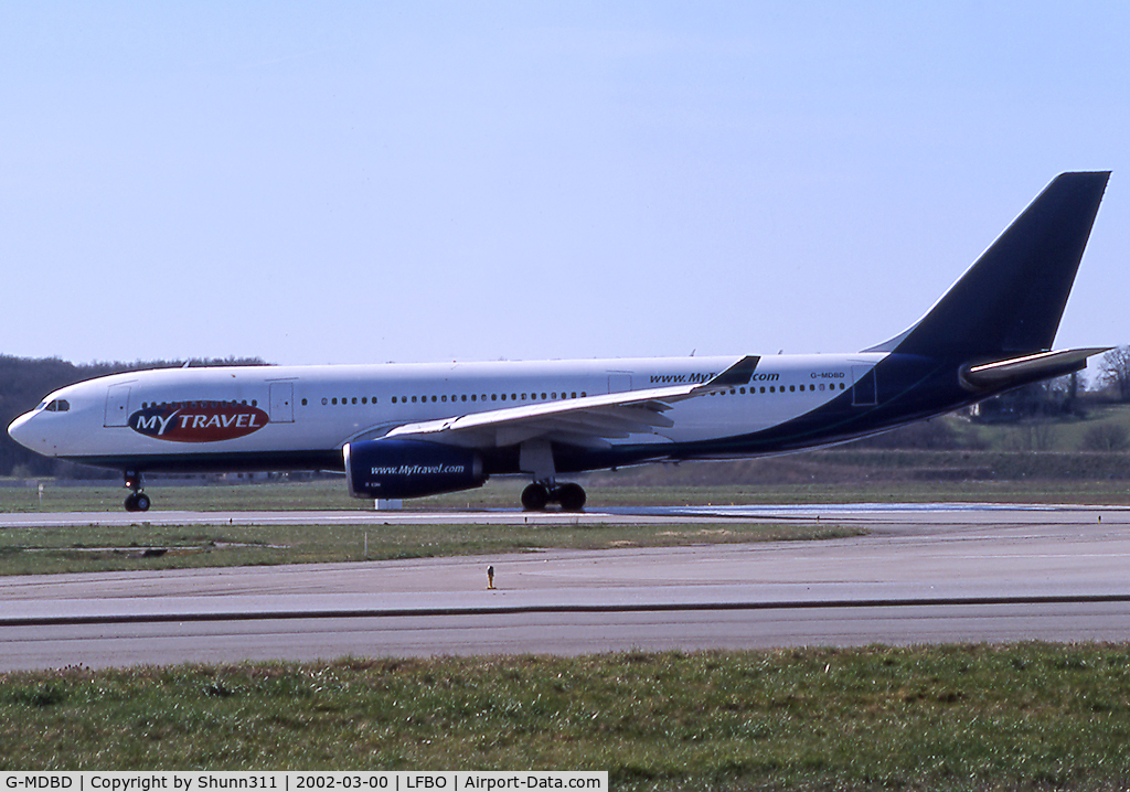 G-MDBD, 1999 Airbus A330-243 C/N 266, Lining up rwy 14L for departure...