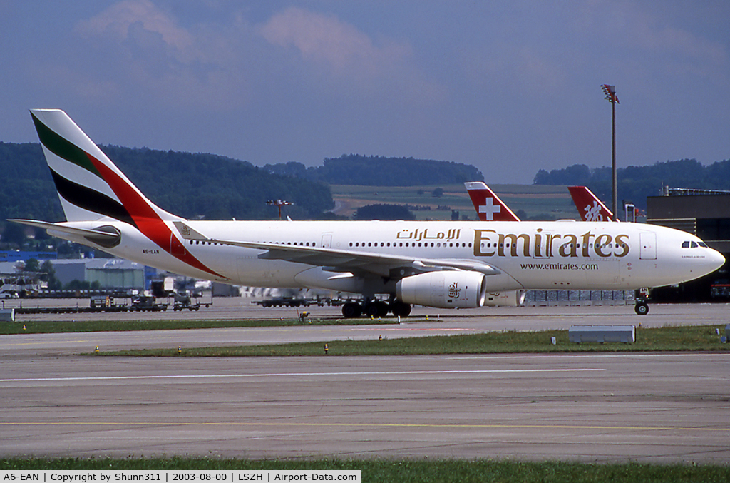A6-EAN, 2002 Airbus A330-243 C/N 494, Taxiing to the terminal...