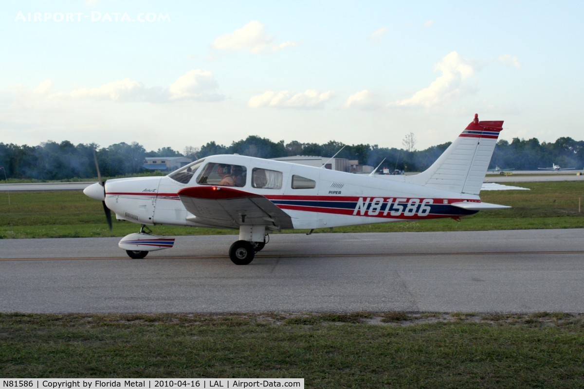 N81586, 1980 Piper PA-28-181 Cherokee Archer II C/N 28-8090245, PA-28-181