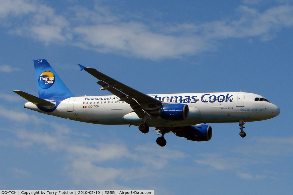 OO-TCH, 2003 Airbus A320-214 C/N 1929, Thos Cook Belgium A320 on charter into Birmingham