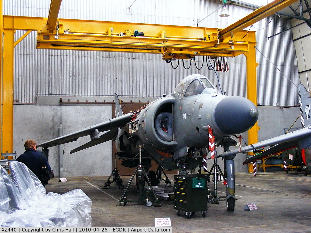 XZ440, 1979 British Aerospace Sea Harrier FRS.1 C/N 41H-912003, With the School of Flight Deck Operations at RNAS Culdrose
