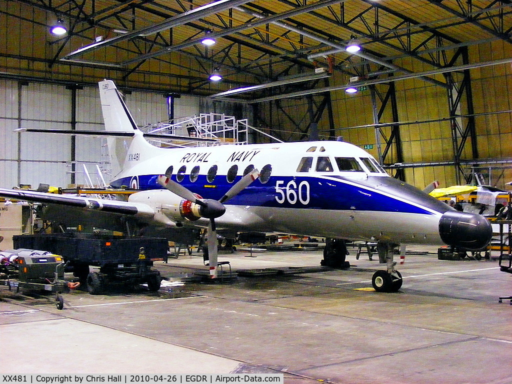 XX481, 1978 Scottish Aviation HP-137 Jetstream T.2 C/N 251, 750 Naval Air Squadron Wing, Based at RNAS Culdrose