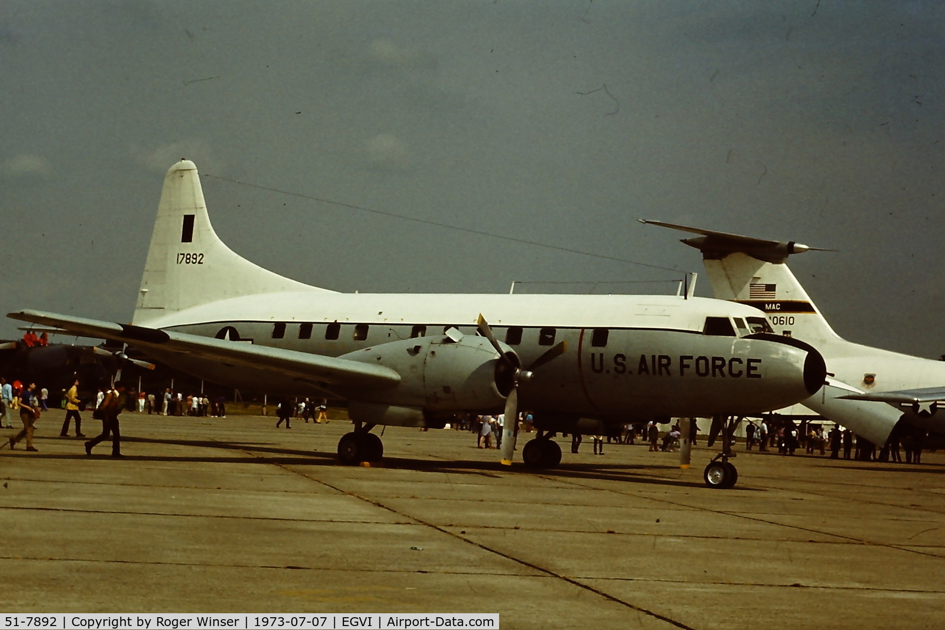 51-7892, 1951 Convair VT-29B C/N 240-304, Marked 17892 at RAF Greenham Common for IAT 1973