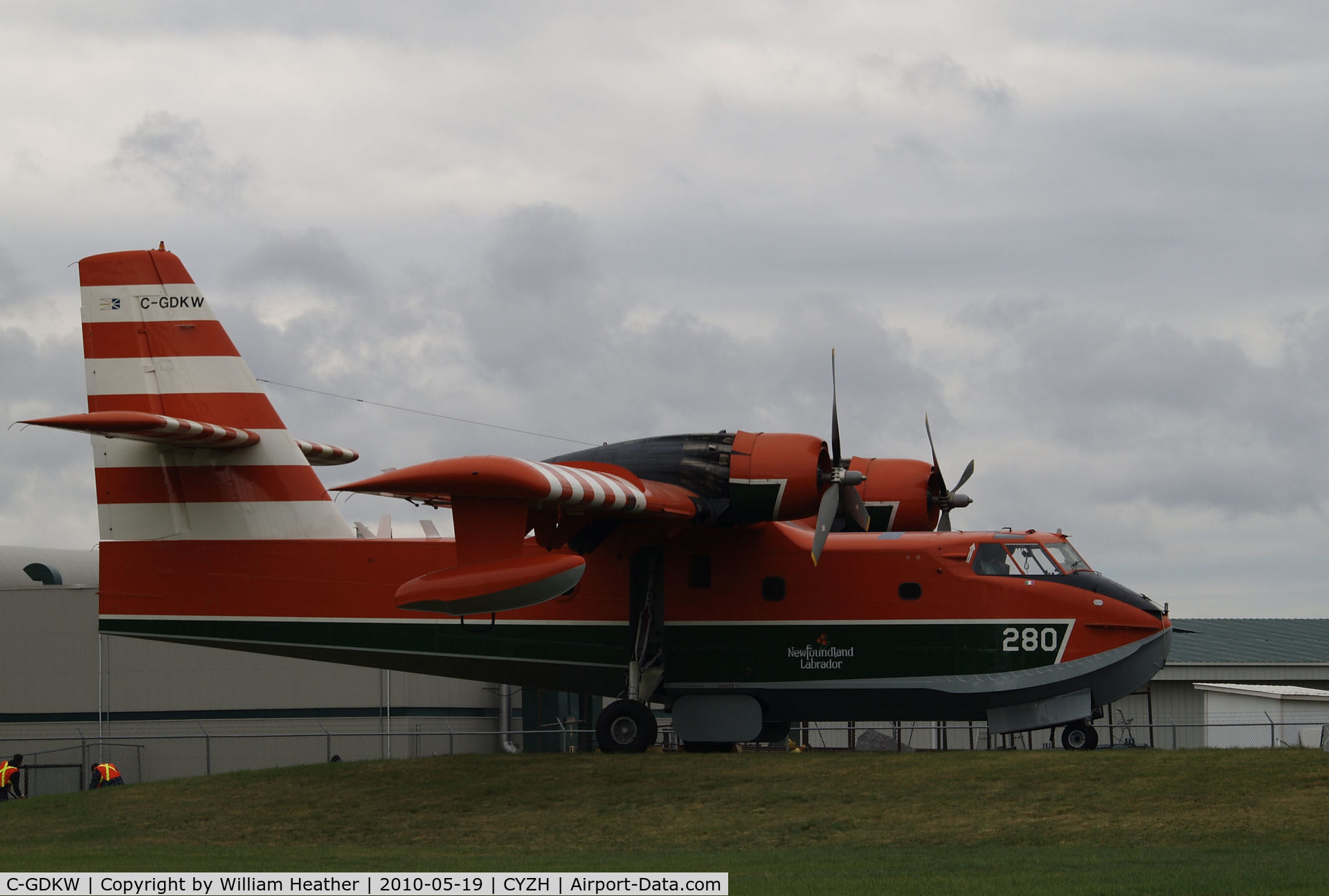 C-GDKW, 1987 Canadair CL-215-V (CL-215-1A10) C/N 1095, Slave Lake Fire Base