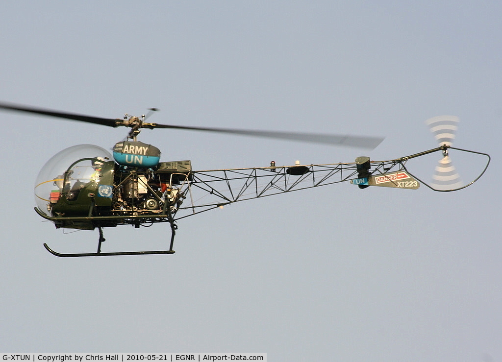 G-XTUN, 1966 Westland AB-47G-3B-1 C/N WA382, wearing its former Army Air Corps ID XT223