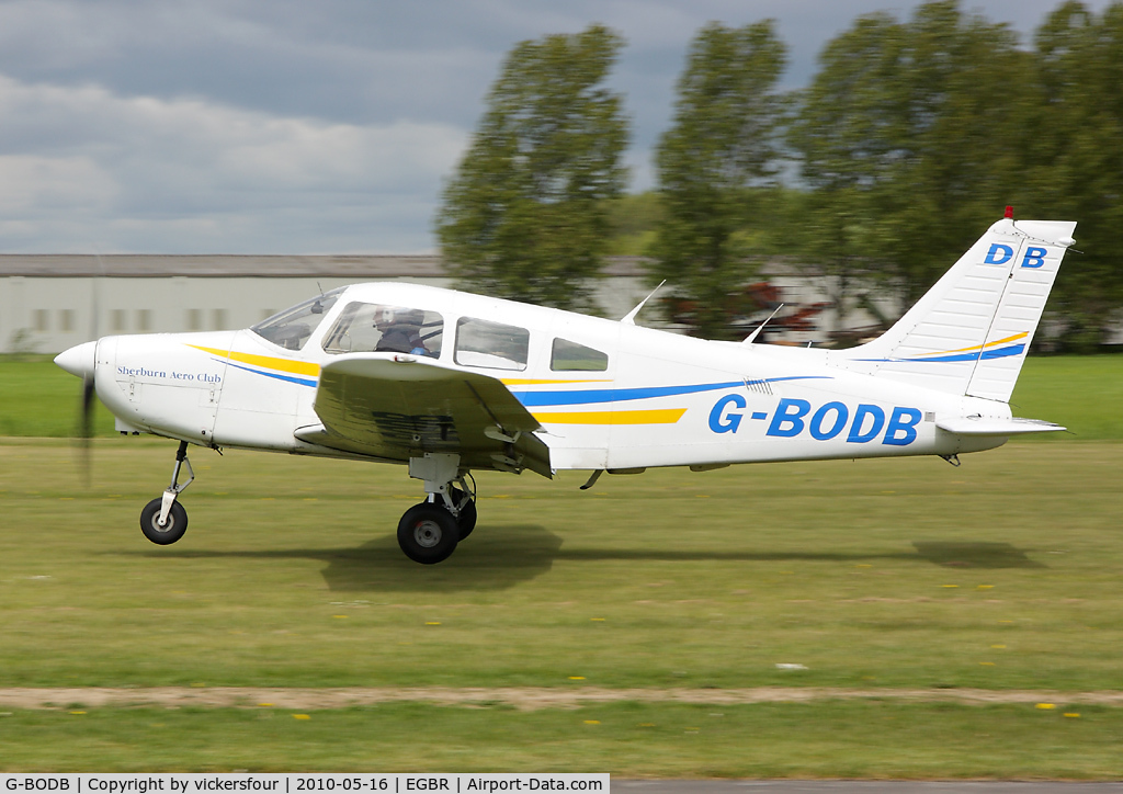 G-BODB, 1988 Piper PA-28-161 Cherokee Warrior II C/N 2816042, Sherburn Aero Club. Breighton.