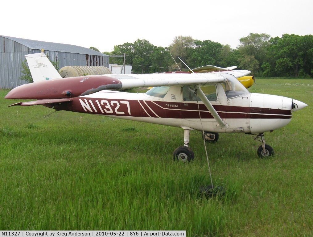 N11327, 1973 Cessna 150L C/N 15075331, Tied down at 8Y6.