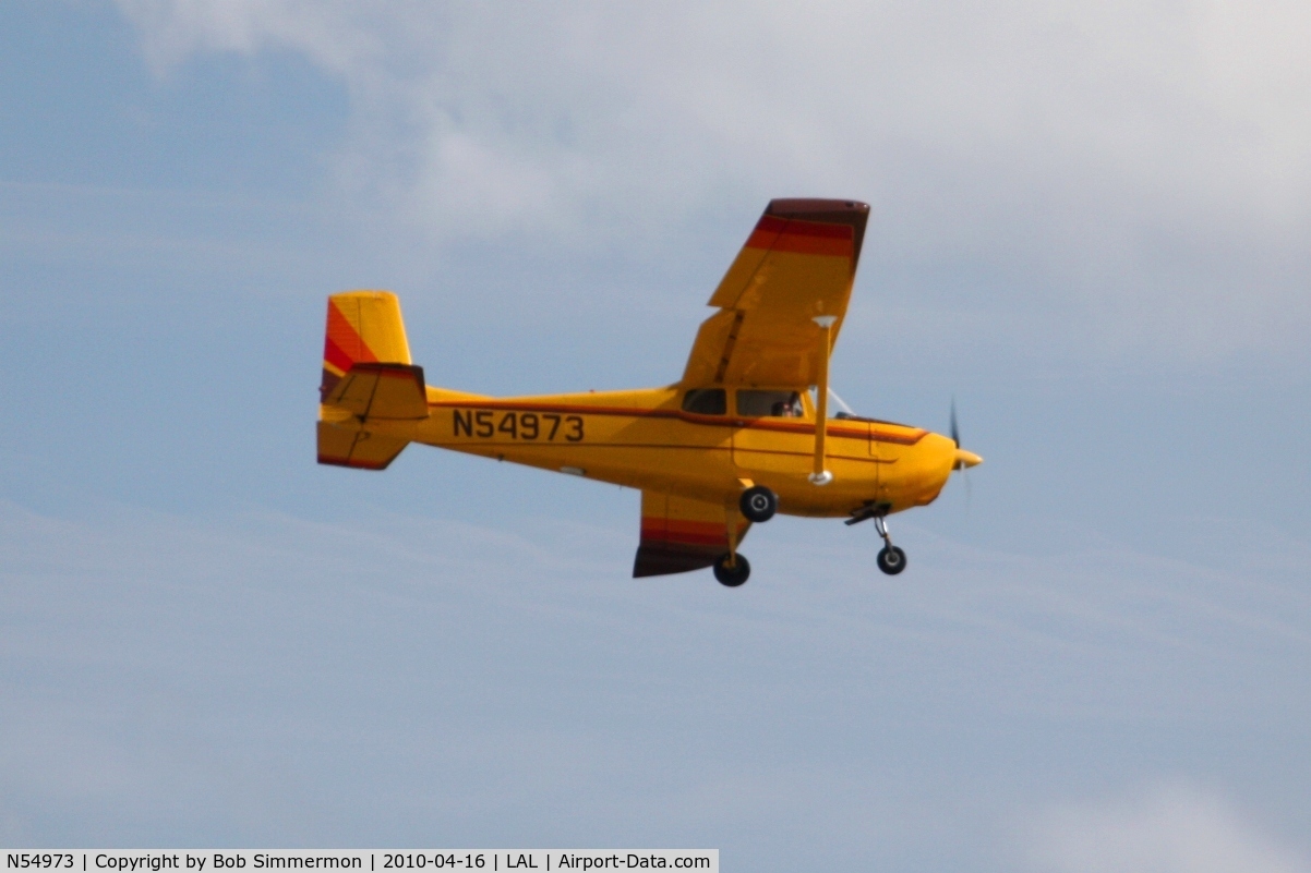 N54973, Cessna 175 Skylark C/N 55217, Arriving at Lakeland, FL during Sun N Fun 2010.