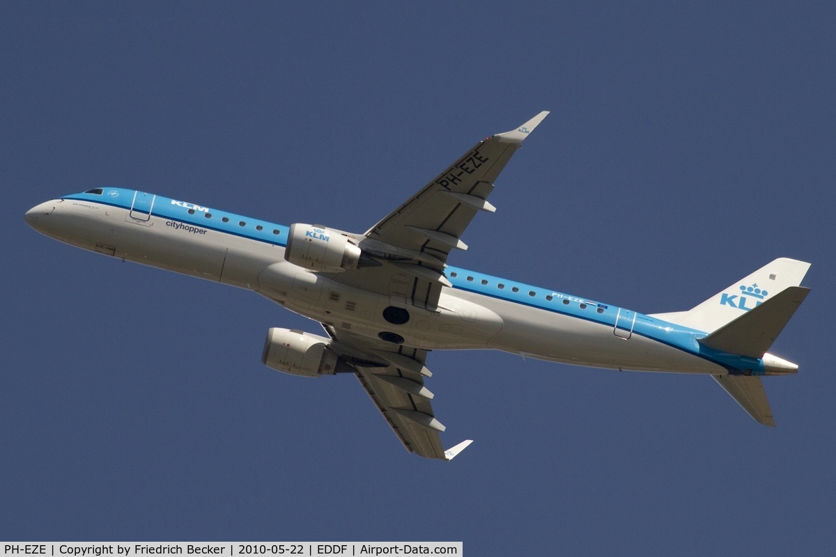 PH-EZE, 2009 Embraer 190LR (ERJ-190-100LR) C/N 19000288, departure via RW25L