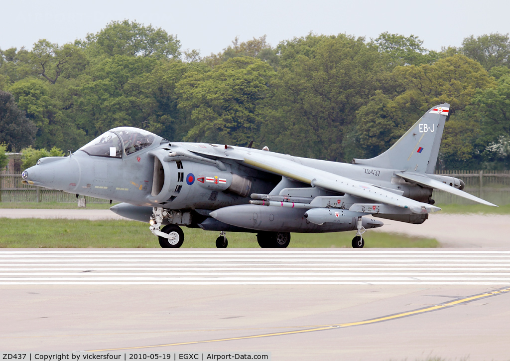 ZD437, British Aerospace Harrier GR.7 C/N P49, Royal Air Force. Operated by 41 (R) Squadron, coded 'EB-J'.