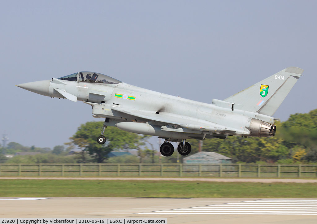 ZJ920, 2005 Eurofighter EF-2000 Typhoon FGR4 C/N 0067/BS011, Royal Air Force Typhoon FGR4. Operated by 3 Squadron, coded 'Q-OA'.