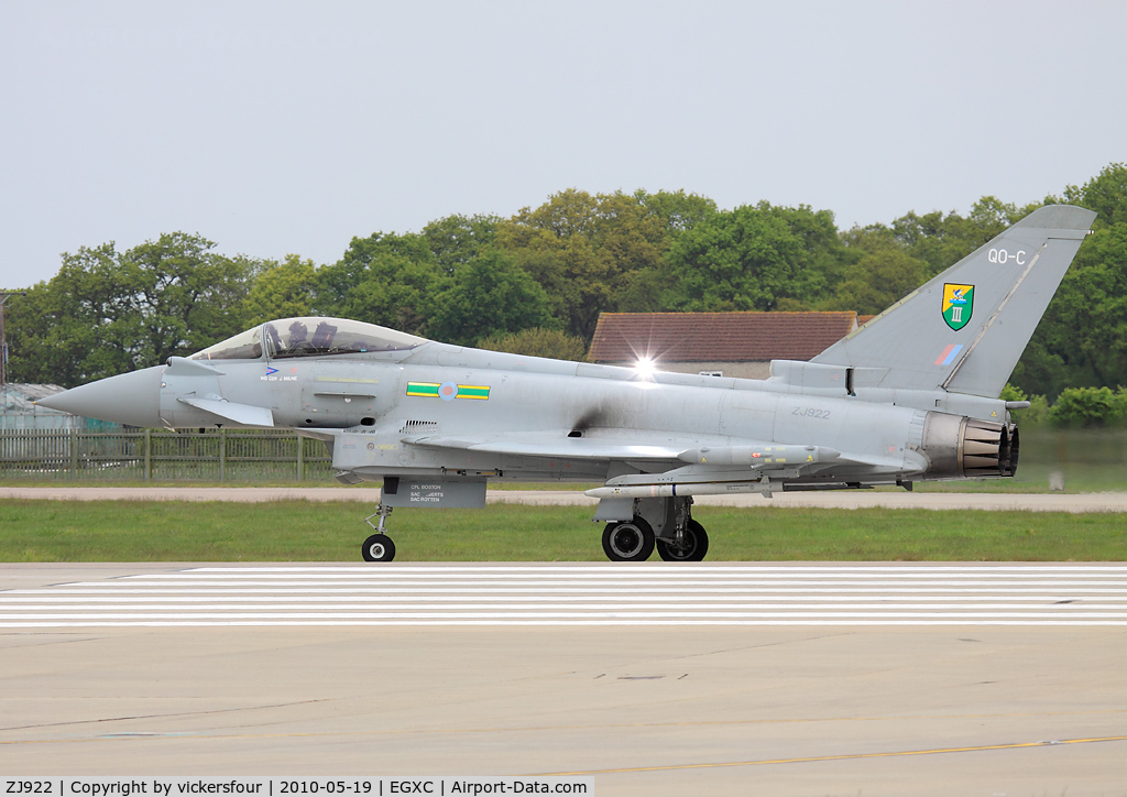 ZJ922, 2006 Eurofighter EF-2000 Typhoon FGR4 C/N 0073/BS013, Royal Air Force Typhoon FGR4. Operated by 3 Squadron, coded 'QO-C'.