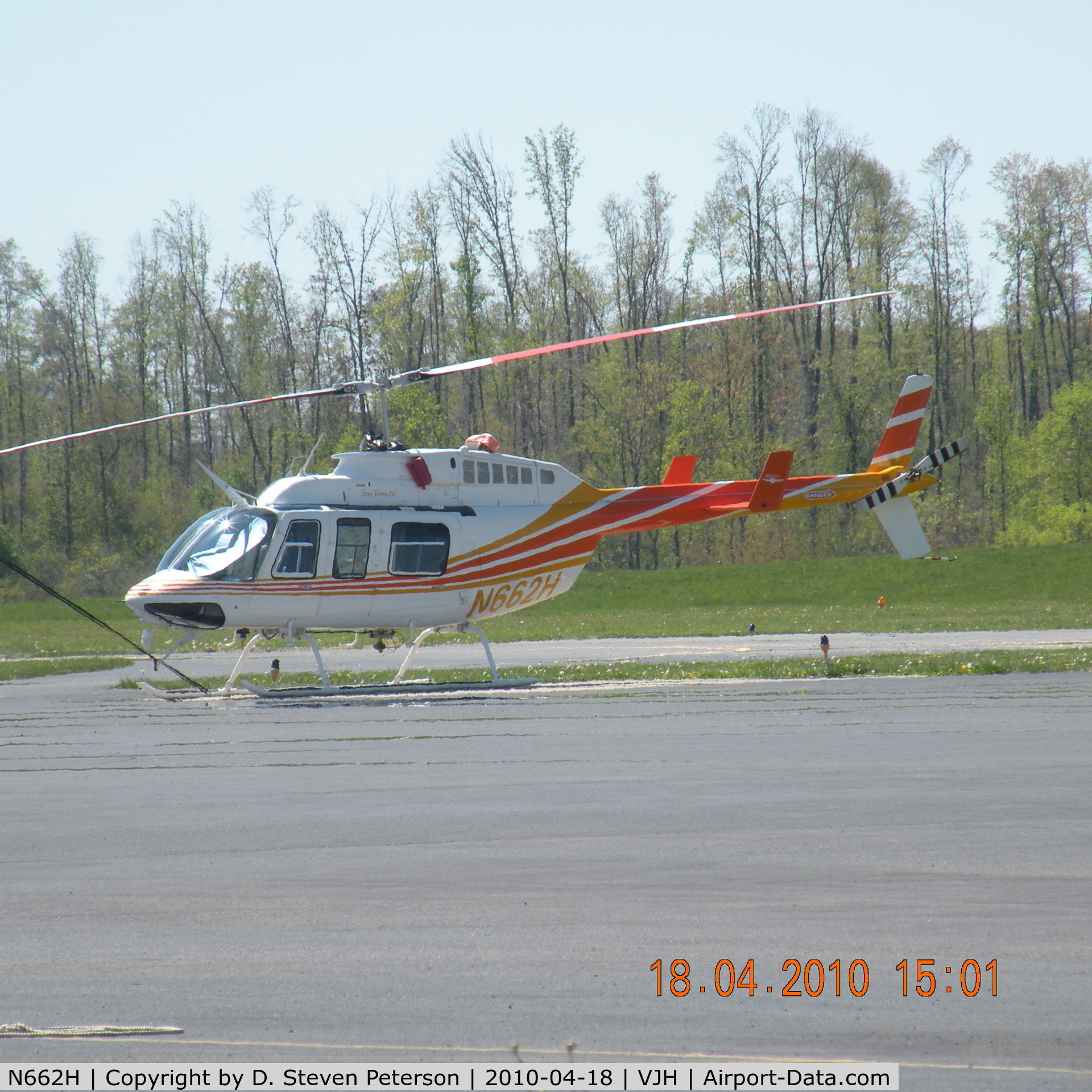 N662H, Bell 206L-4 LongRanger IV LongRanger C/N 52323, At Highlands Airport
