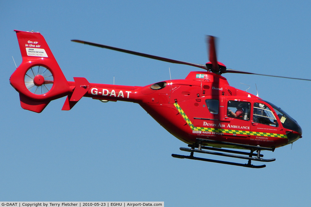 G-DAAT, 2003 Eurocopter EC-135T-2 C/N 0312, 2003 Eurocopter Deutschland Gmbh EC135 T2 of Devon Air Ambulance at Eaglescott , Devon (UK)