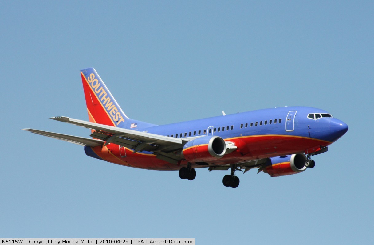 N511SW, 1991 Boeing 737-5H4 C/N 24188, Southwest 737-500