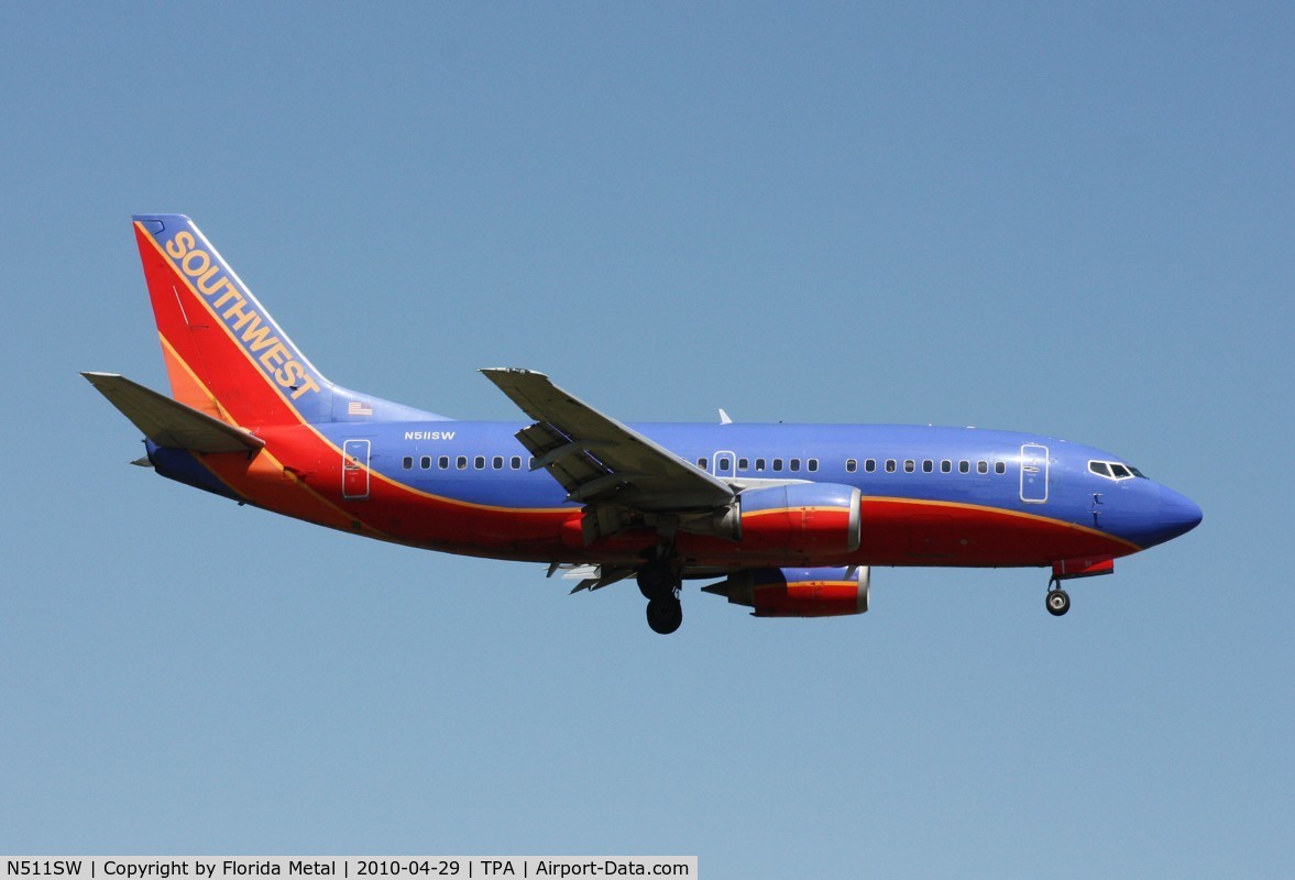 N511SW, 1991 Boeing 737-5H4 C/N 24188, Southwest 737-500