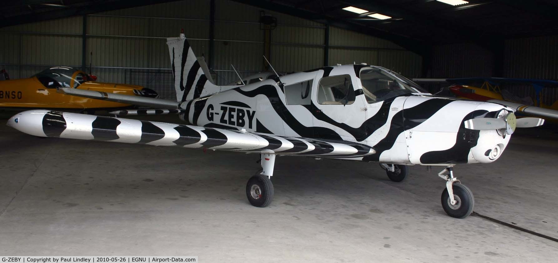 G-ZEBY, 1973 Piper PA-28-140 Cherokee E C/N 28-7325240, Zebra at rest...?