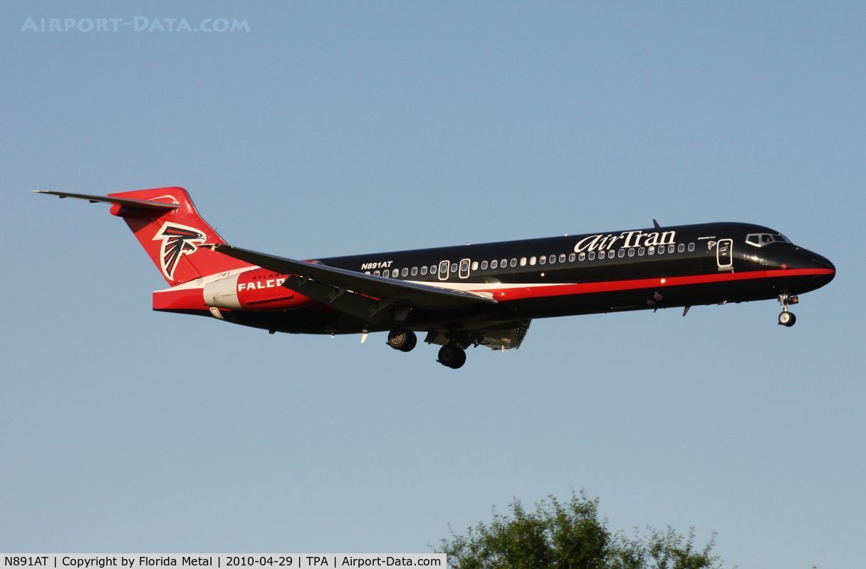 N891AT, 2004 Boeing 717-200 C/N 55043, Air Tran (Atlanta Falcons 717)