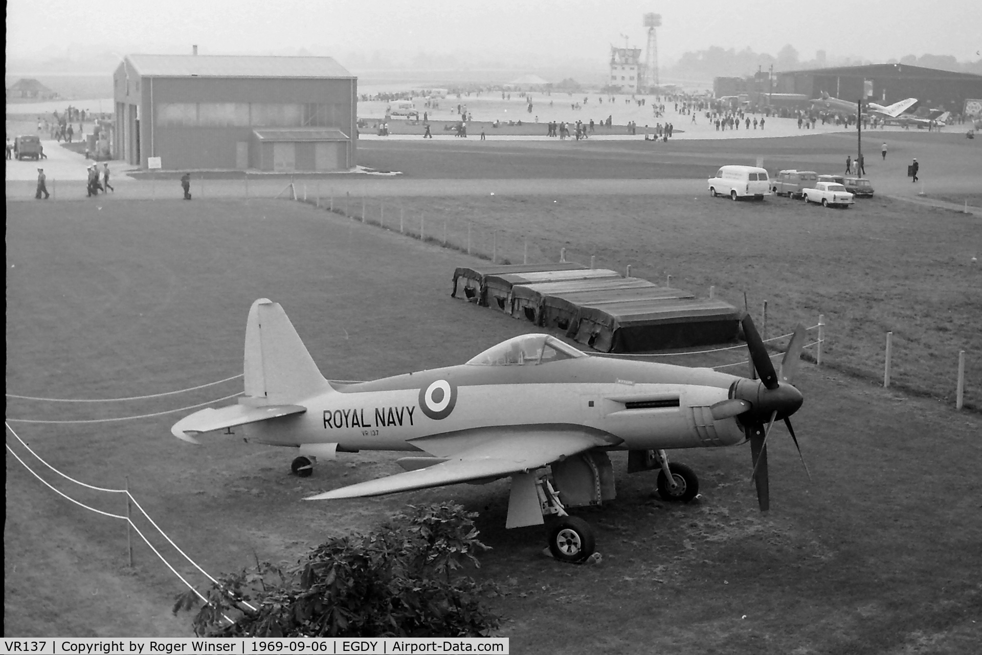 VR137, 1947 Westland Wyvern TF1 C/N Not known, Pre-production Westland W.34 Wyvern. Fitted with a Rolls-Royce Eagle 24 cylinder H-block piston engine. Never flown and not delivered to the RN. Seen outside the Fleet Air Arm Museum hangars circa 1969