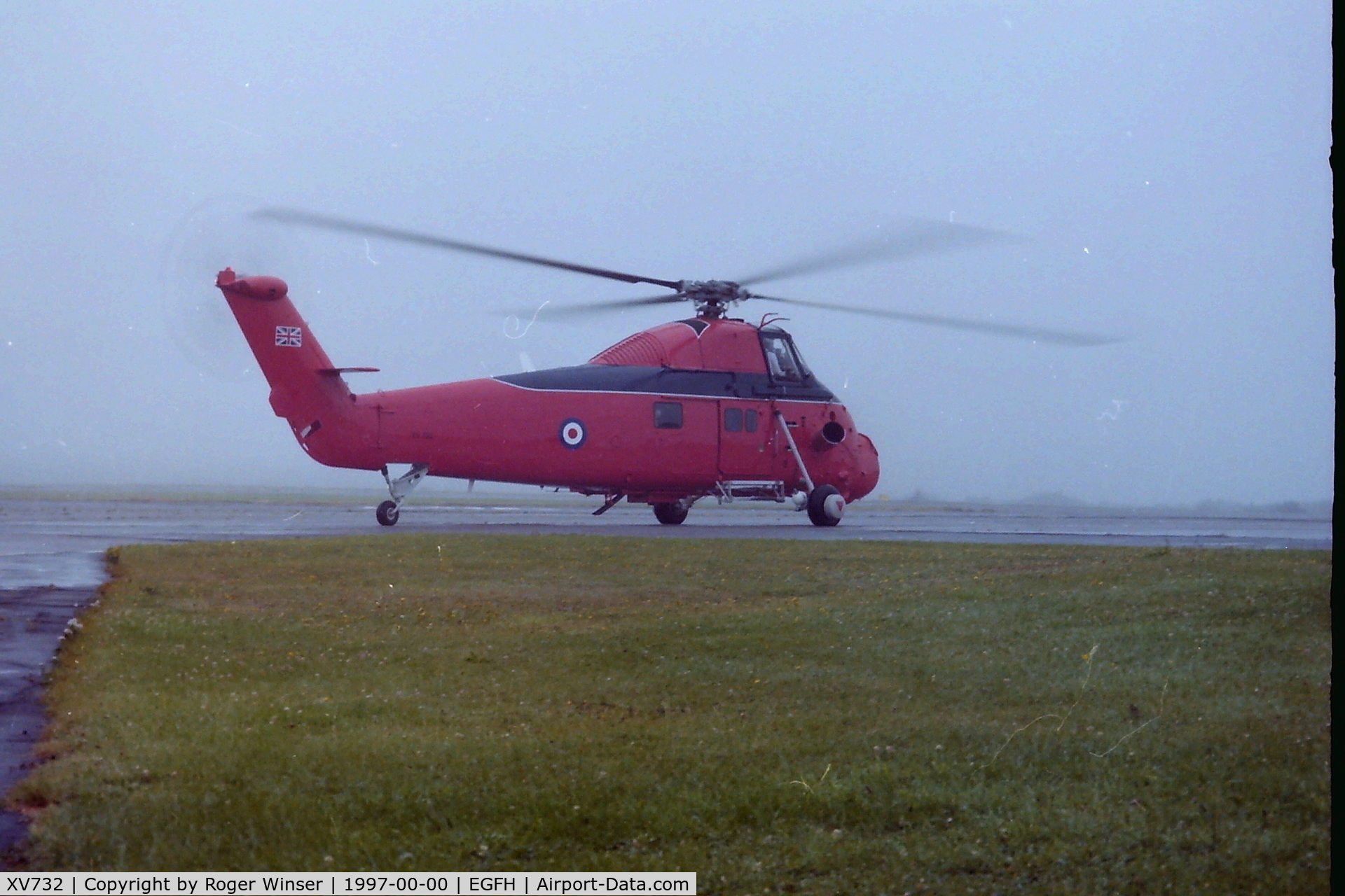 XV732, 1969 Westland Wessex HCC.4 C/N WA627, Queens Flight helicopter departing Swansea Airport summer 1997