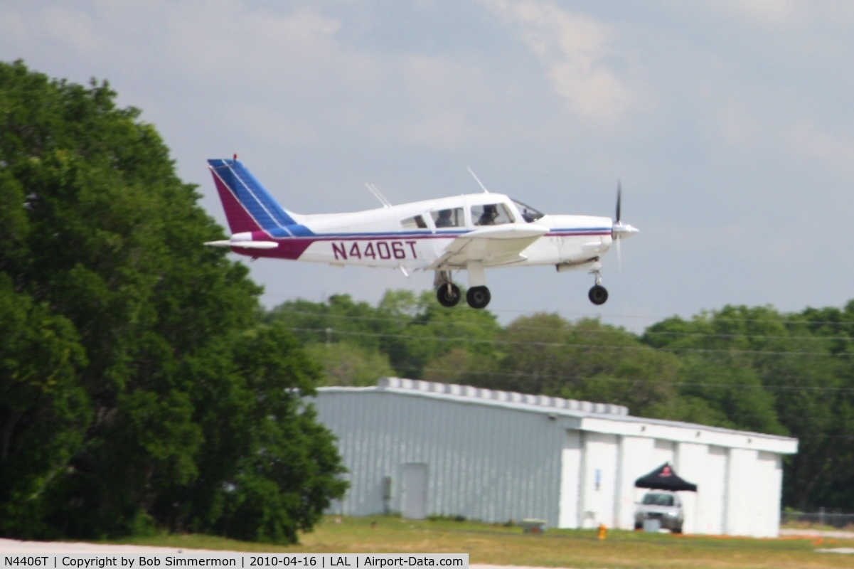 N4406T, 1972 Piper PA-28R-200 Cherokee Arrow C/N 28R-7235034, Arriving at Lakeland, Florida during Sun N Fun 2010.