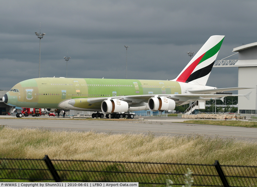 F-WWAS, 2010 Airbus A380-861 C/N 057, C/n 057 - For Emirates as A6-EDO