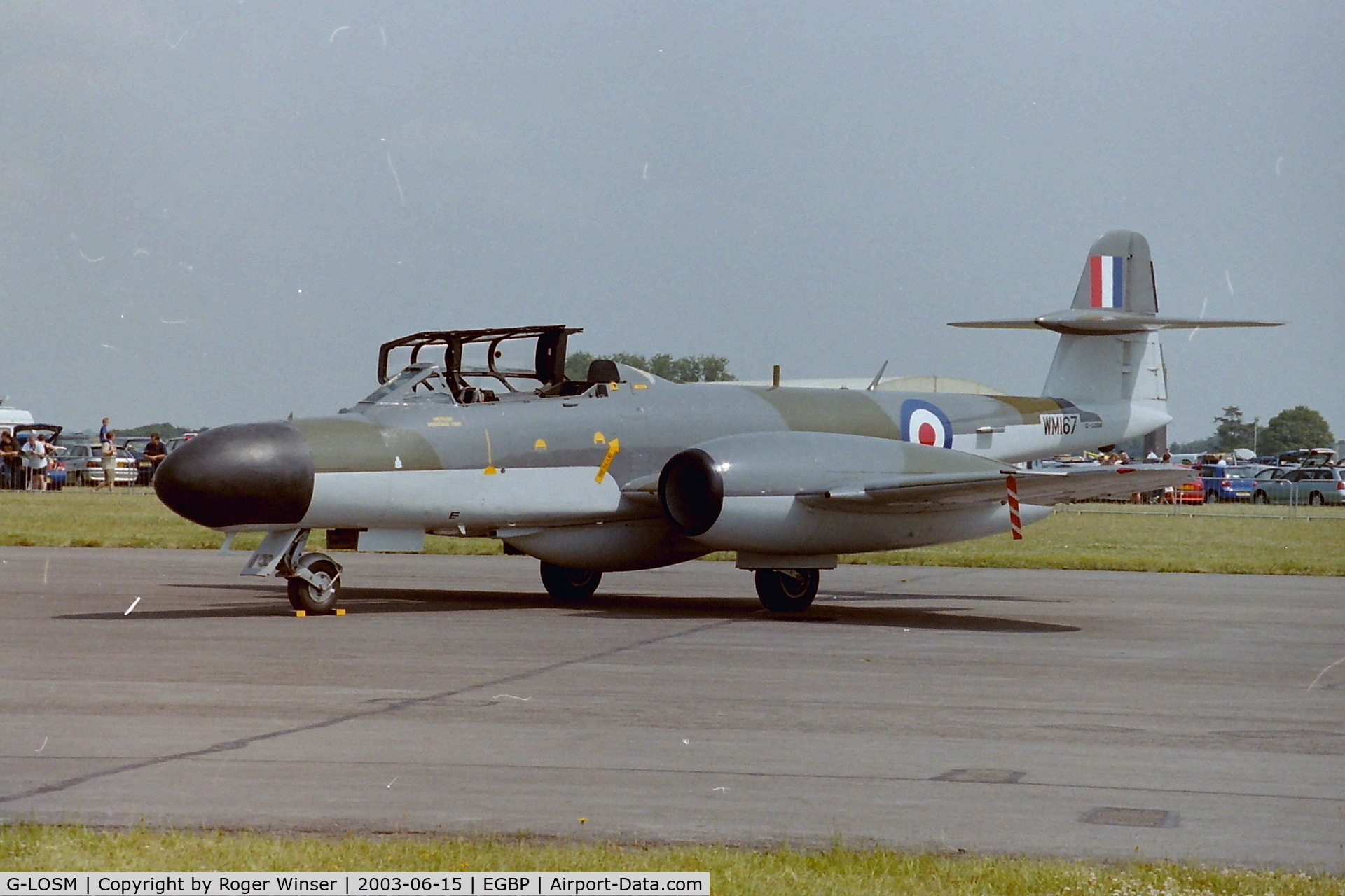 G-LOSM, 1952 Gloster Meteor NF.11 C/N S4/U/2342, Was WM167 in RAF service. At the Classic Jets Airshow, Kemble